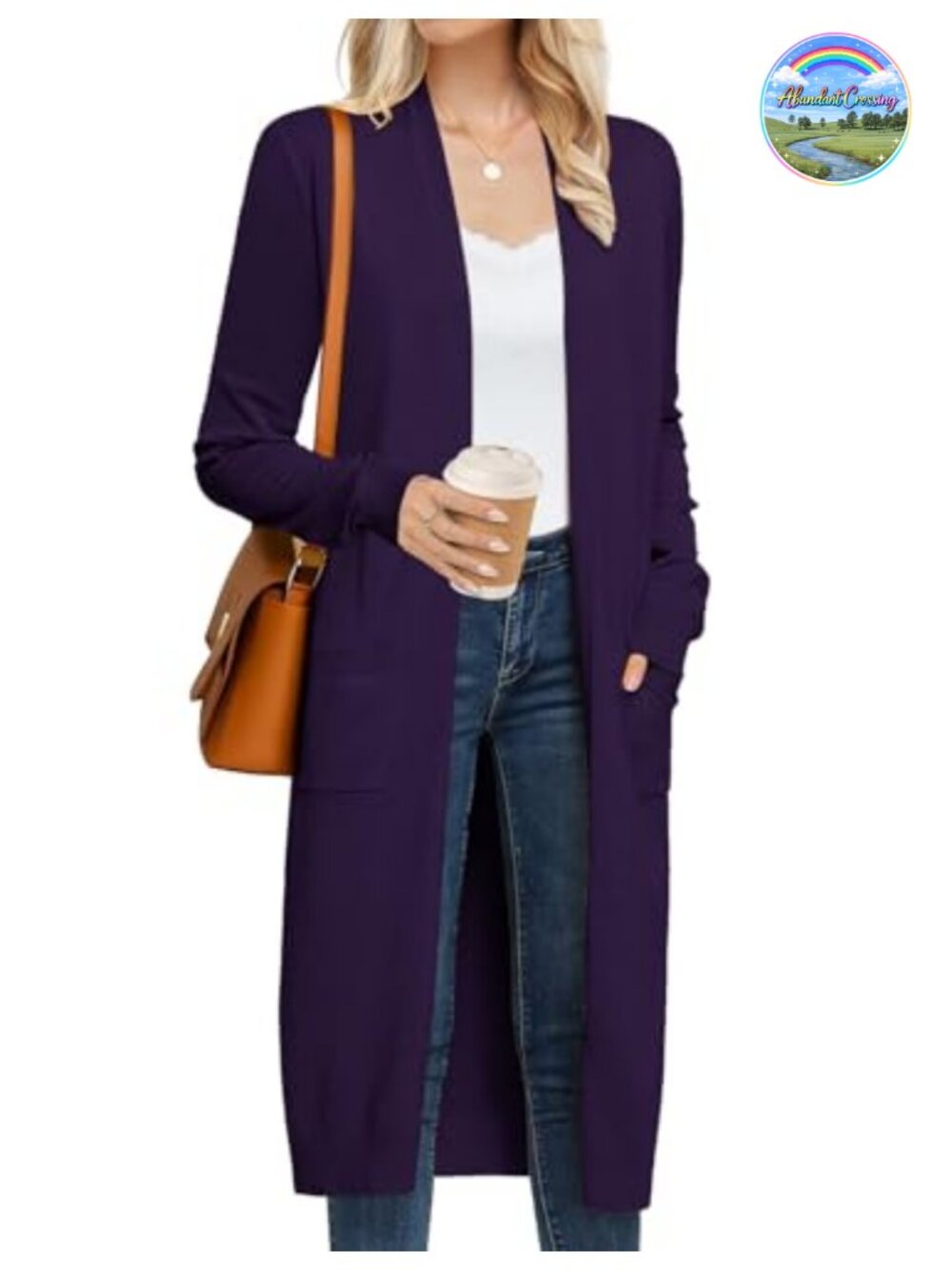 Womens Maxi Duster Cardigan Open Front Long Sleeve Lightweight Sweater
